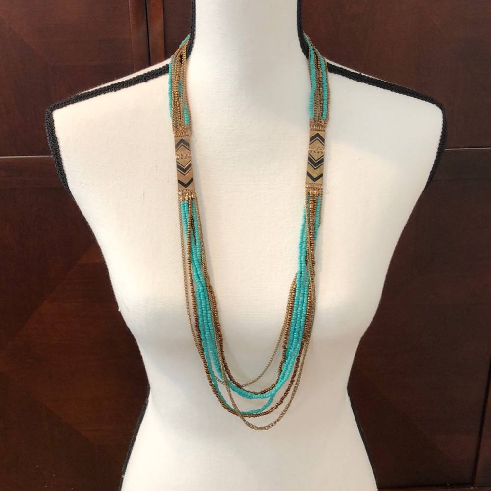 Turquoise and gold necklace